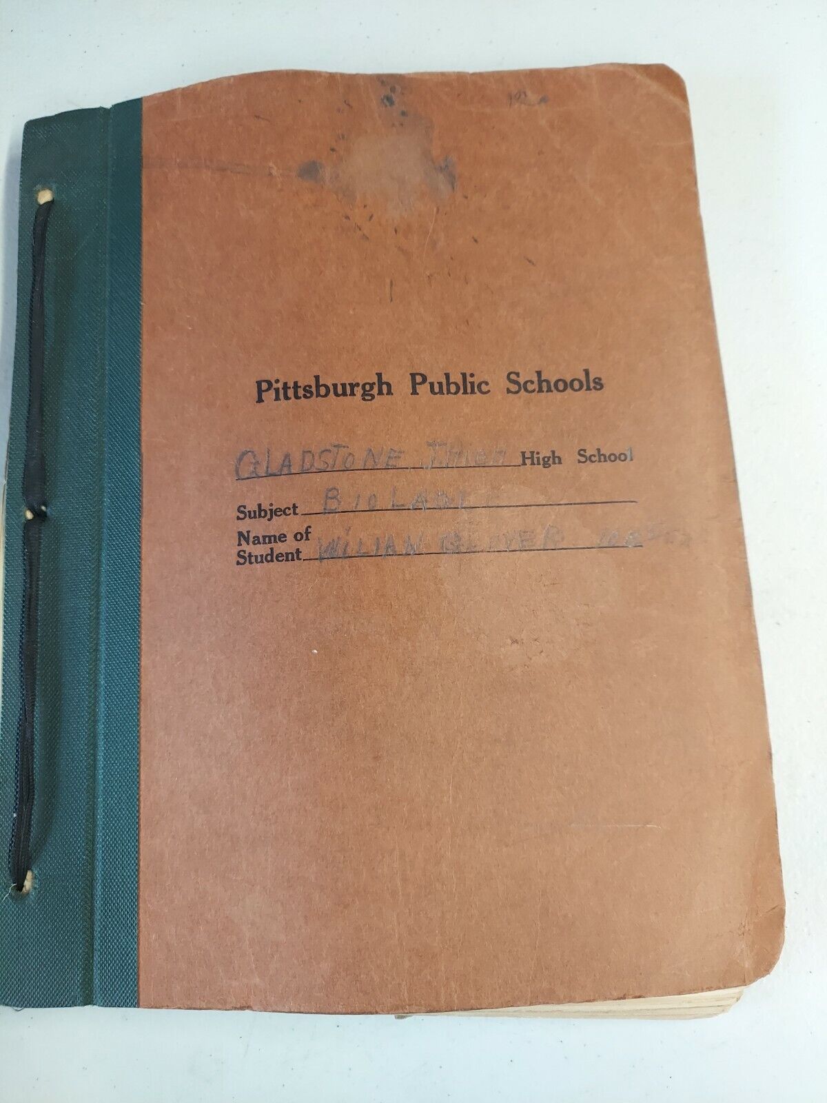 1930\'s Biology Class Notebook With Plant Samples Pittsburgh