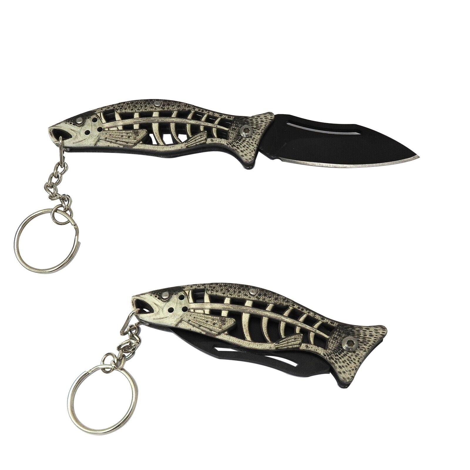 Art Fish shaped sheath hollow folding knife Beautiful holiday lover gifts Stainl