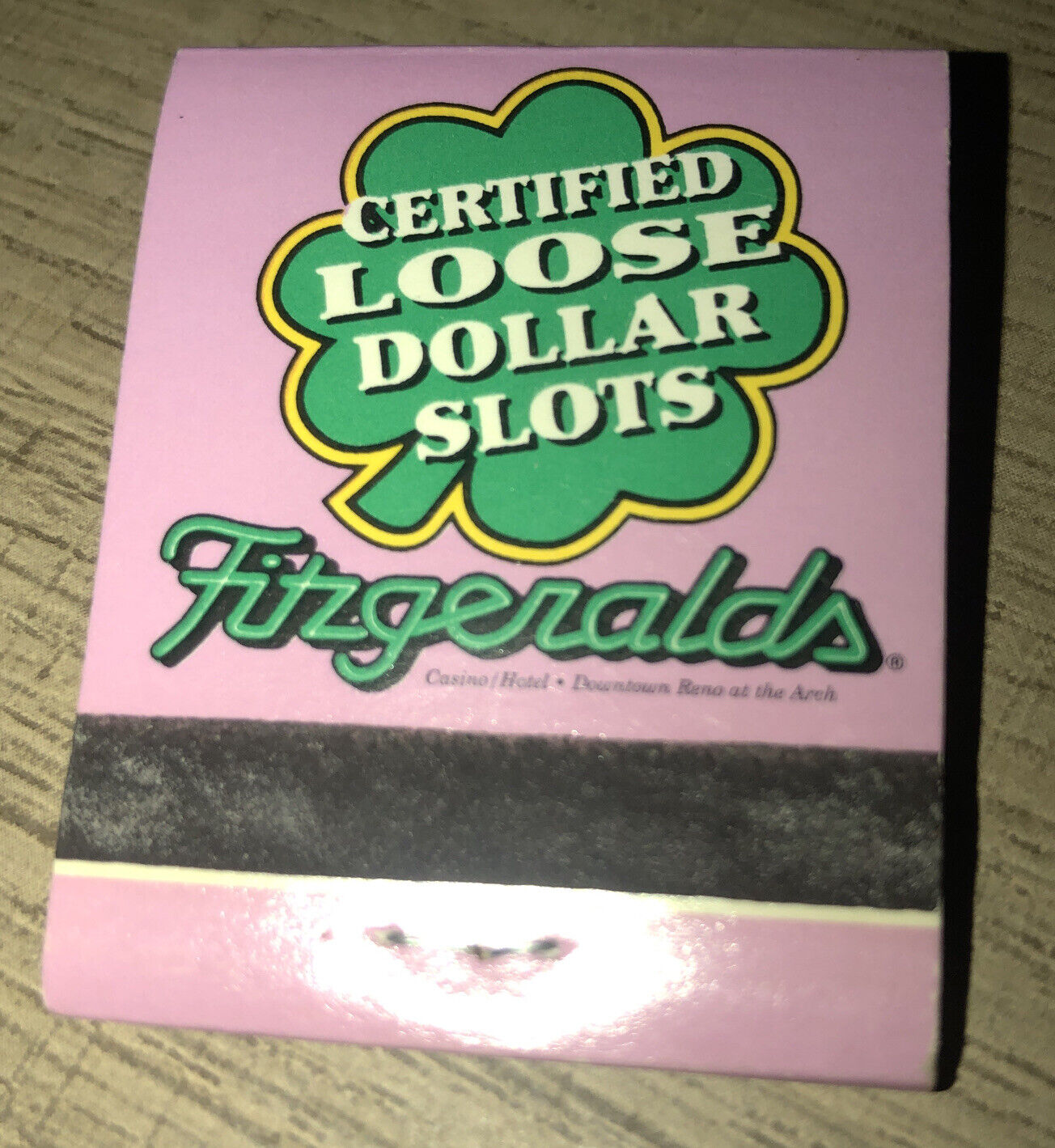1990s-00s Fitzgerald’s Reno Nevada Casino Hotel *Unstruck* Matchbook
