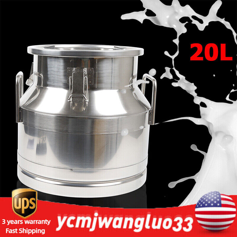 20 Liters High Quality Stainless Steel Milk Can Silicone Seal Mirror-polish New