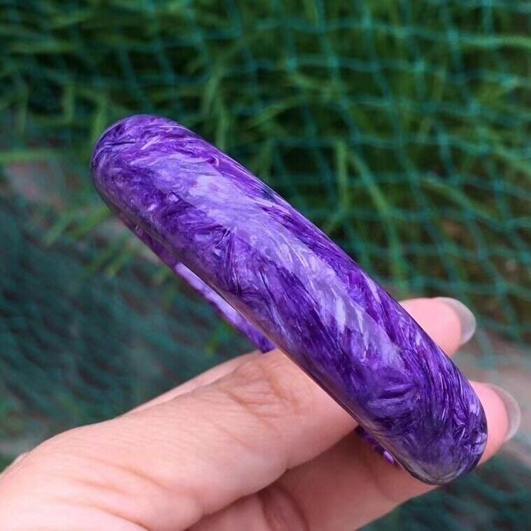 Natural Purple Charoite Gemstone  Bangle 5A Inner Diameter 60mm