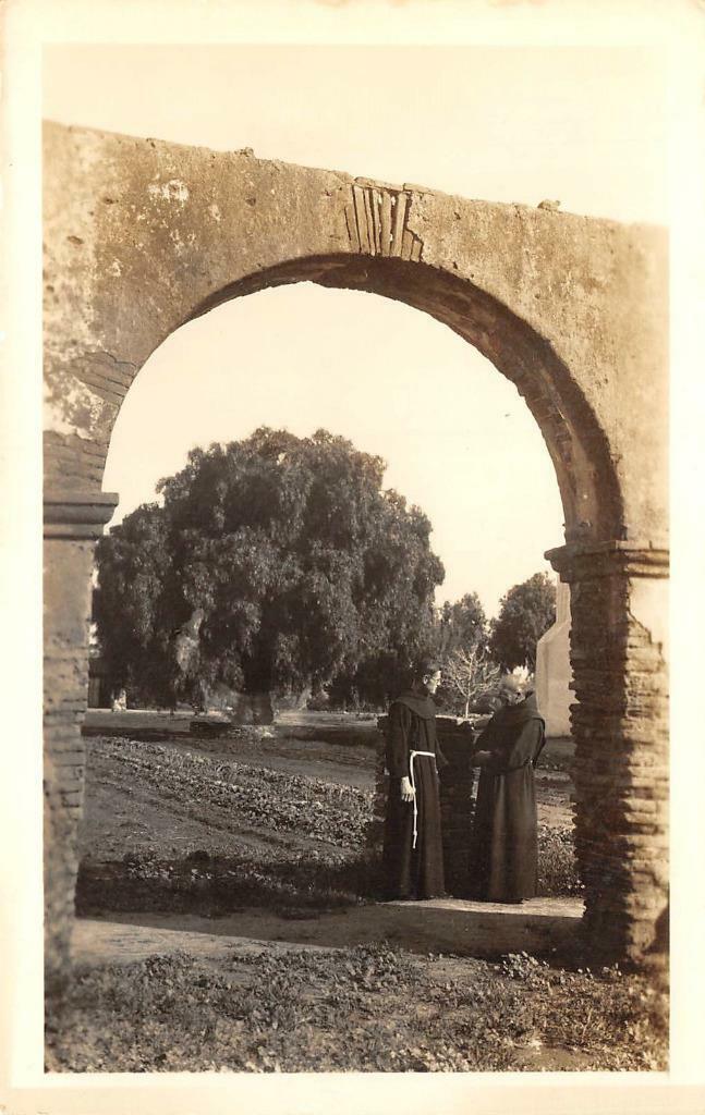 RPPC Monks Stone Arch California Mission c1930s Vintage Photo Postcard