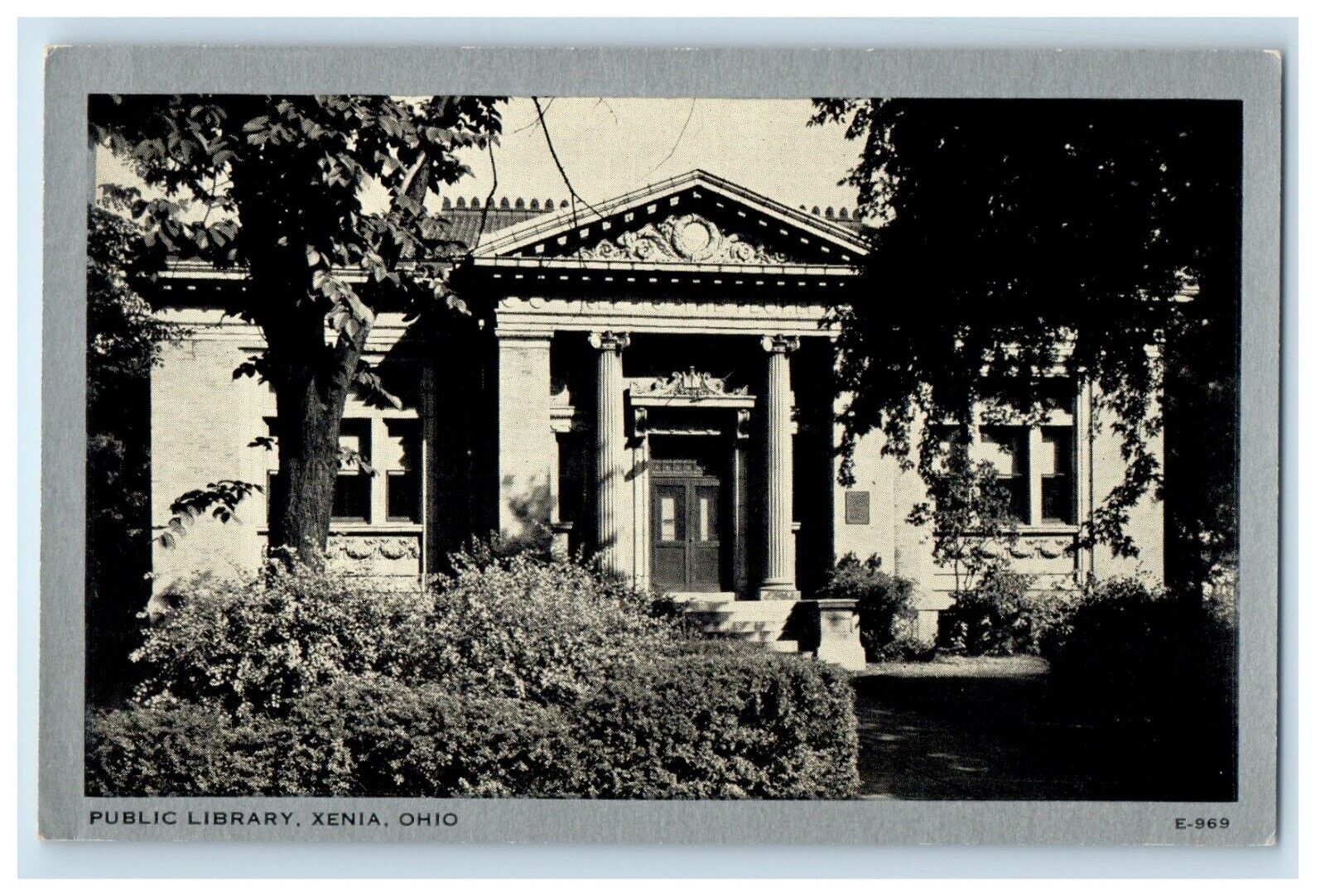 c1930\'s View of Public Library Building Xenia Ohio OH Unposted Vintage Postcard