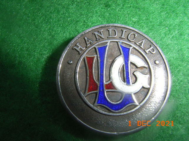 1929. LGU Golf Ladies Handicap Badge/Pendant. Silver & Enamal. Mappin & Webb