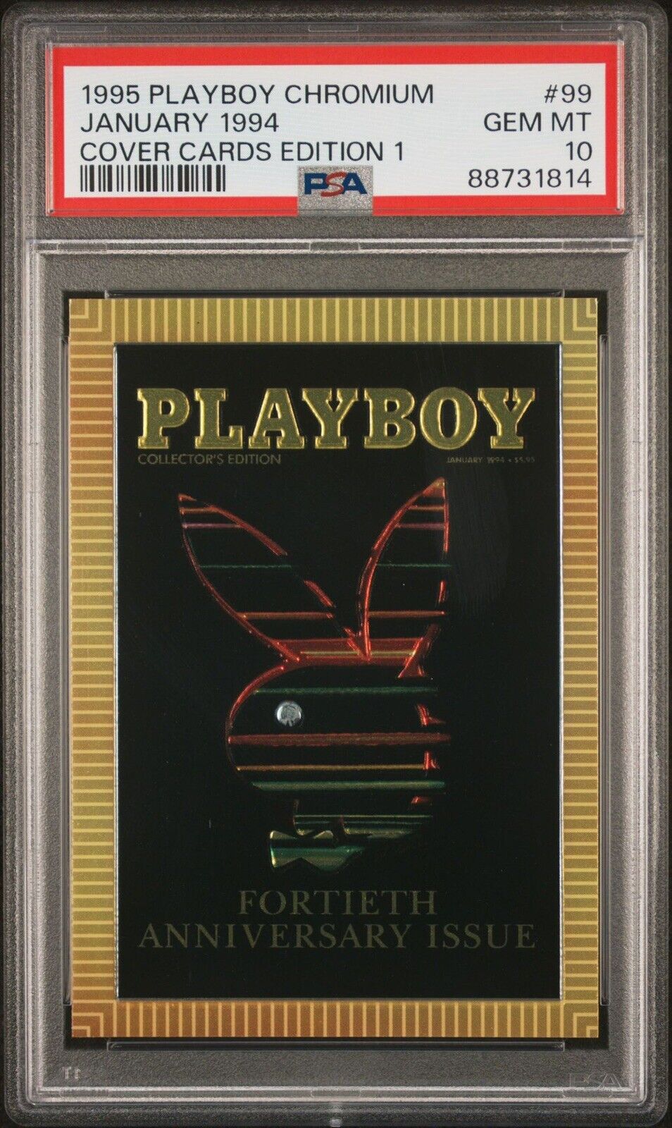 1995 Playboy Chromium Cover Cards Edition 1 99 January 1994 PSA Graded 10 🔥