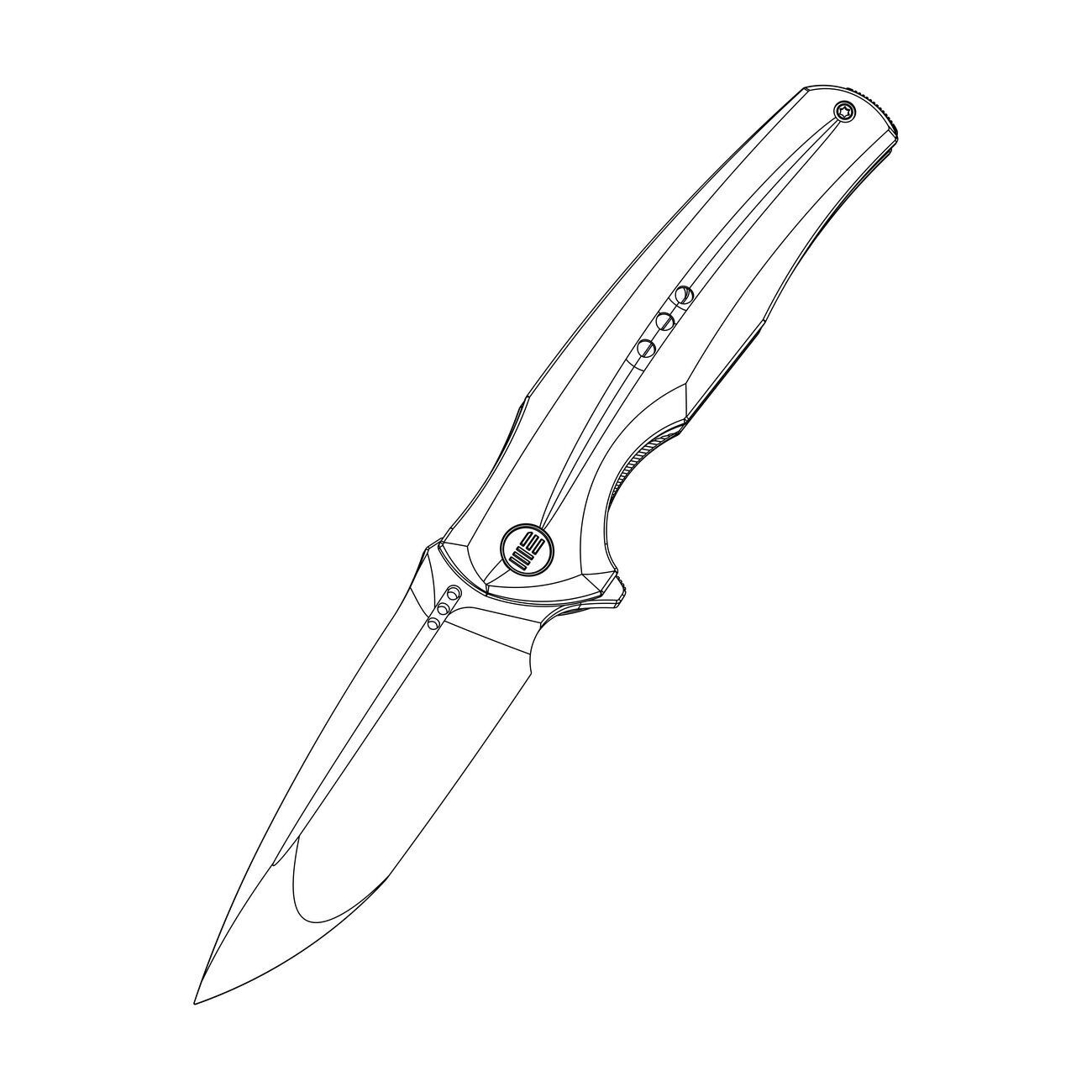 WE Knives 601X WE01J-2 Titanium CPM 20CV Stainless 1/150 Limited Pocket Knife