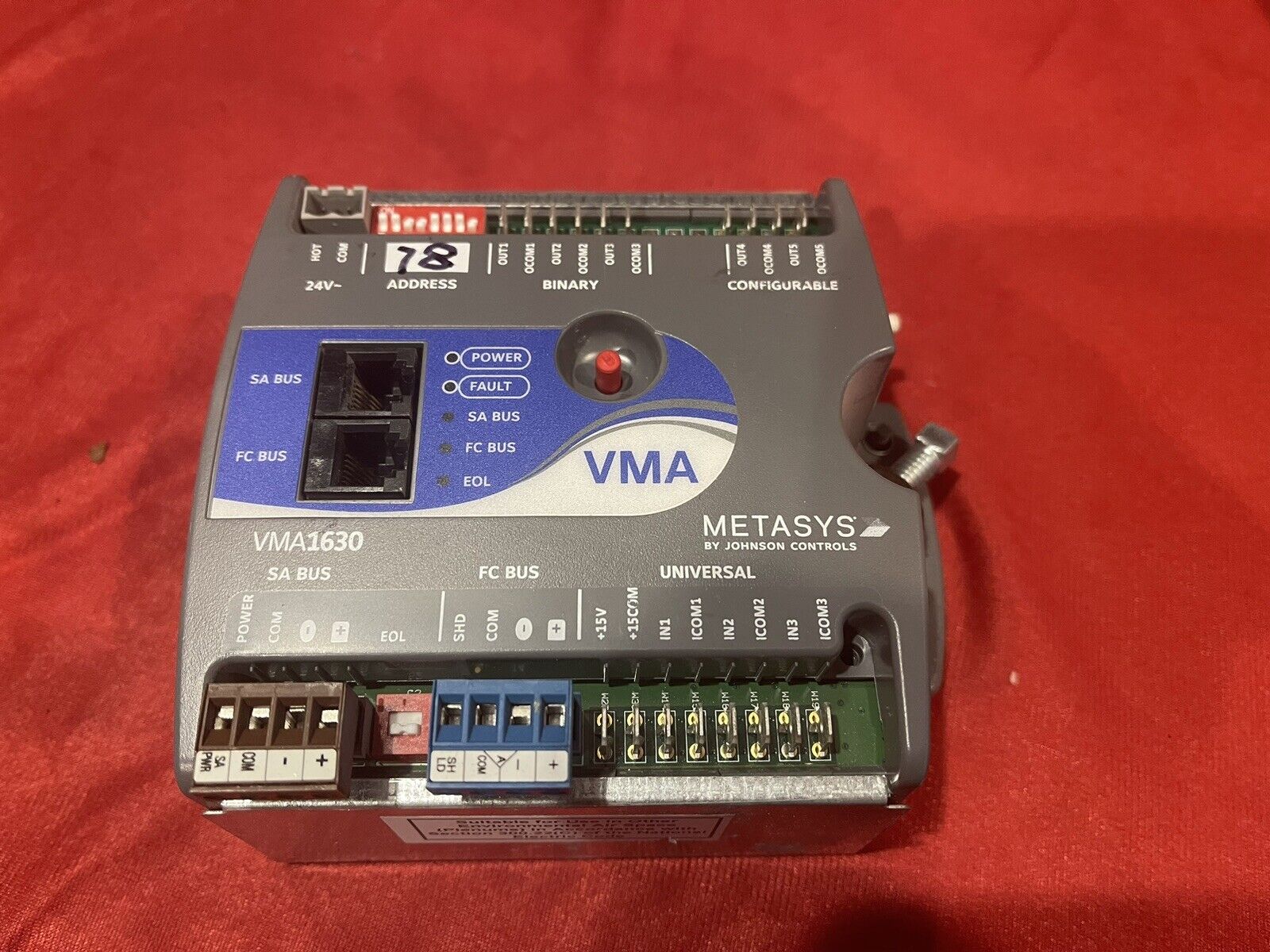 JOHNSON CONTROLS METASYS MS-VMA1630-1 VAV CONTROLLER PROGRAMMABLE BOX VMA1630