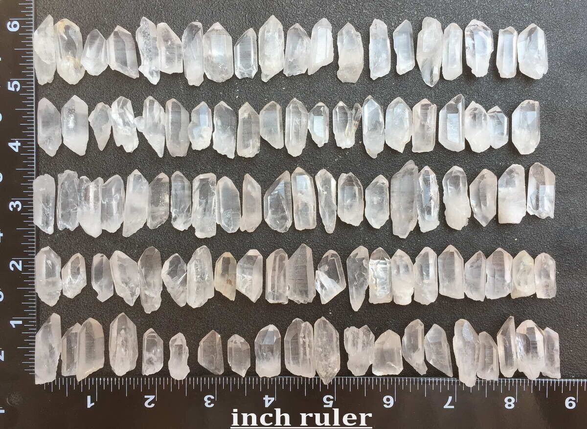 100pcs Bulk Natural Crystal Clear Quartz Mini Points Terminated Wand Specimens