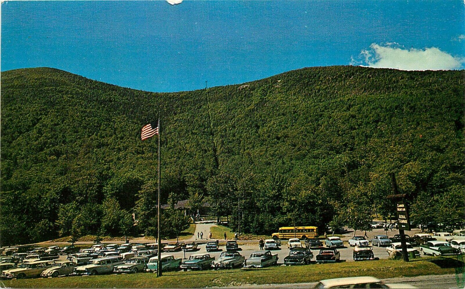 Valley Station Parking Area Annon Mountain Tramway Franconia Notch NH Poscard