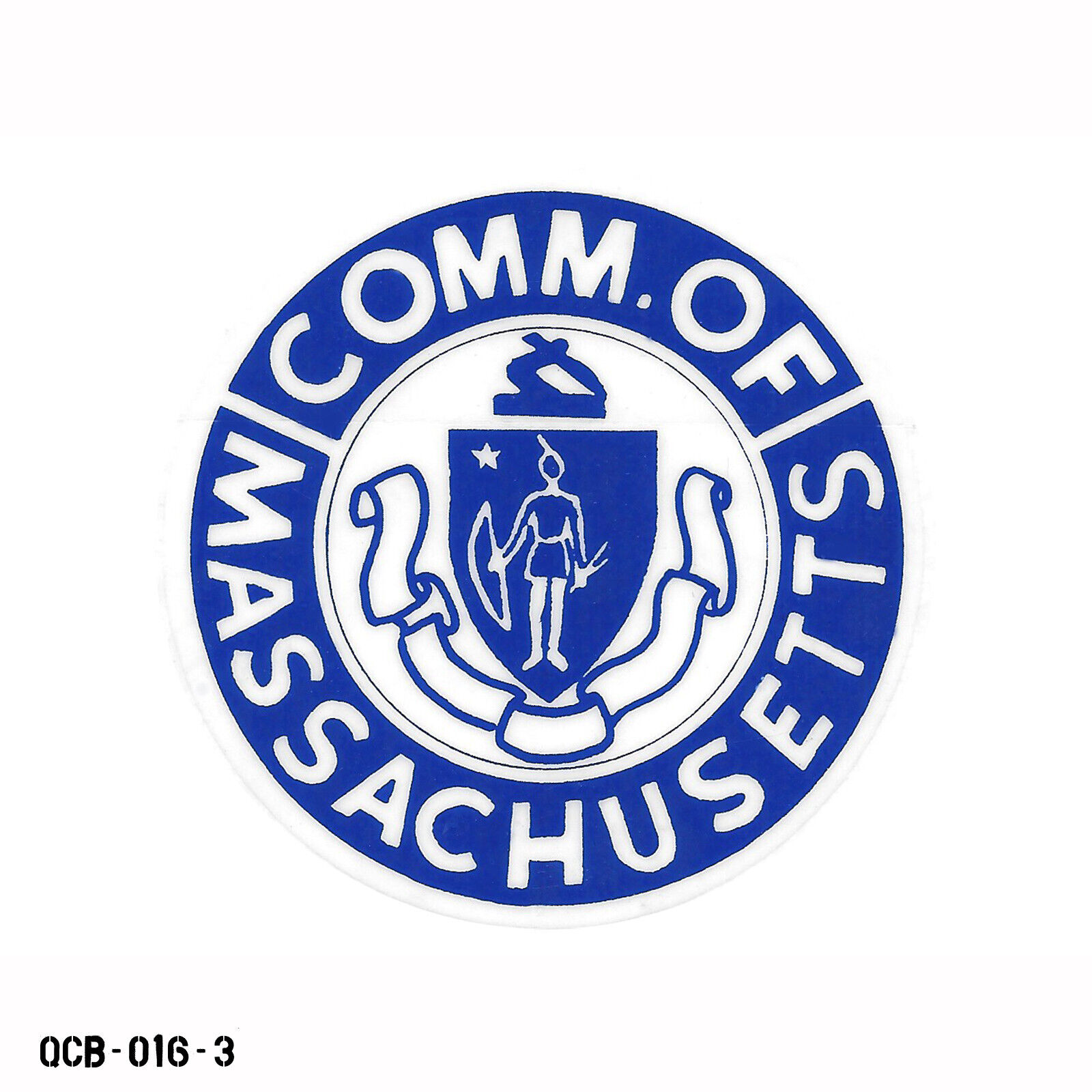 Vintage Commonwealth of Massachusetts Window Decal Sticker