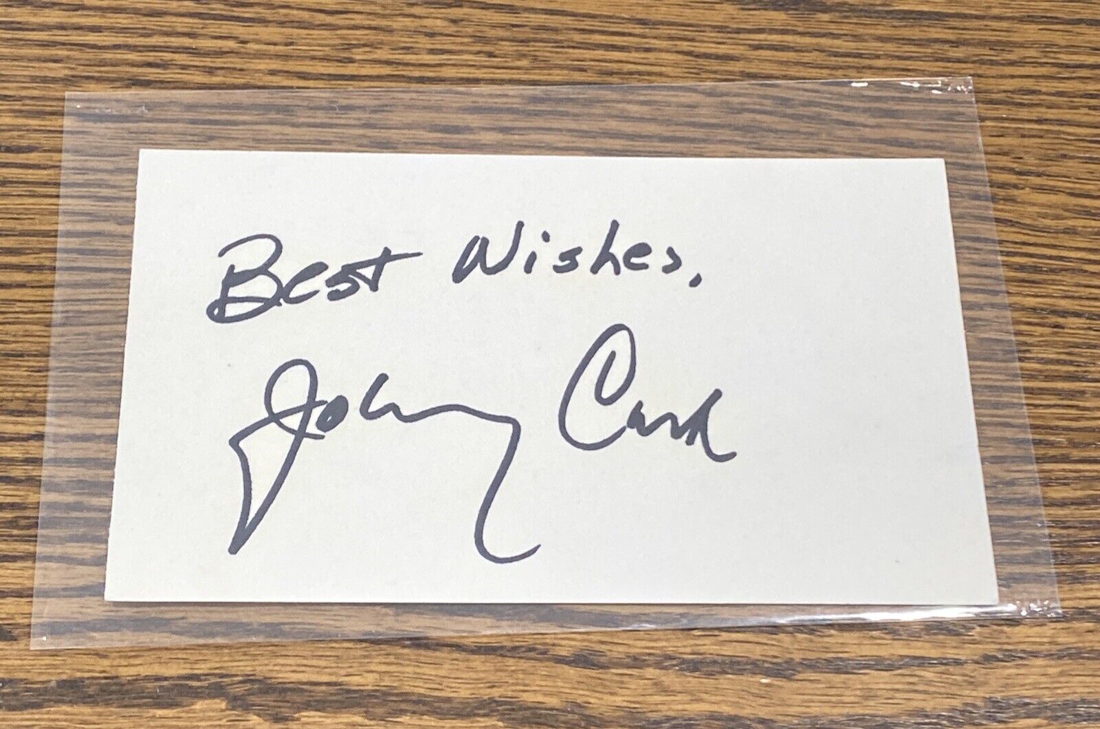 Johnny Cash-Autographed/Signed Index Card-Country Western Star-1970s