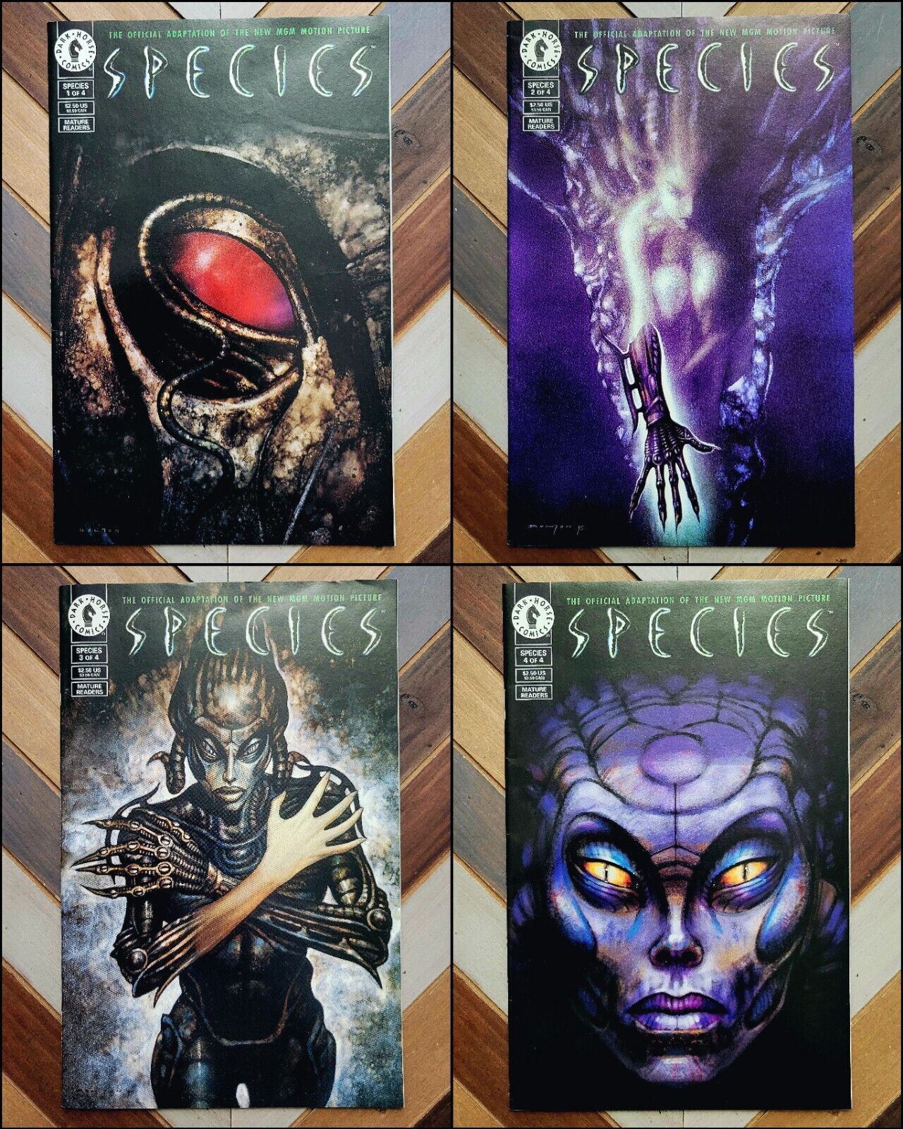 SPECIES #1-4 (Dark Horse 1995) Complete Series HORROR & Sci-Fi MOVIE ADAPTATION