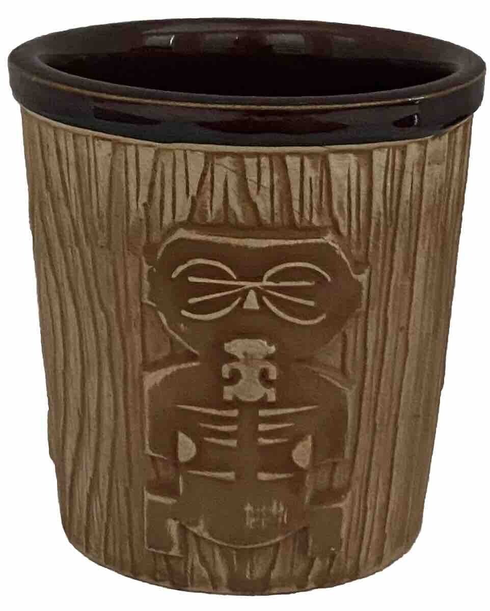 Vintage HARVEY\'S LAKE TAHOE Cocktail Mug Cup TIKI Brown Ceramic Tropical Summer