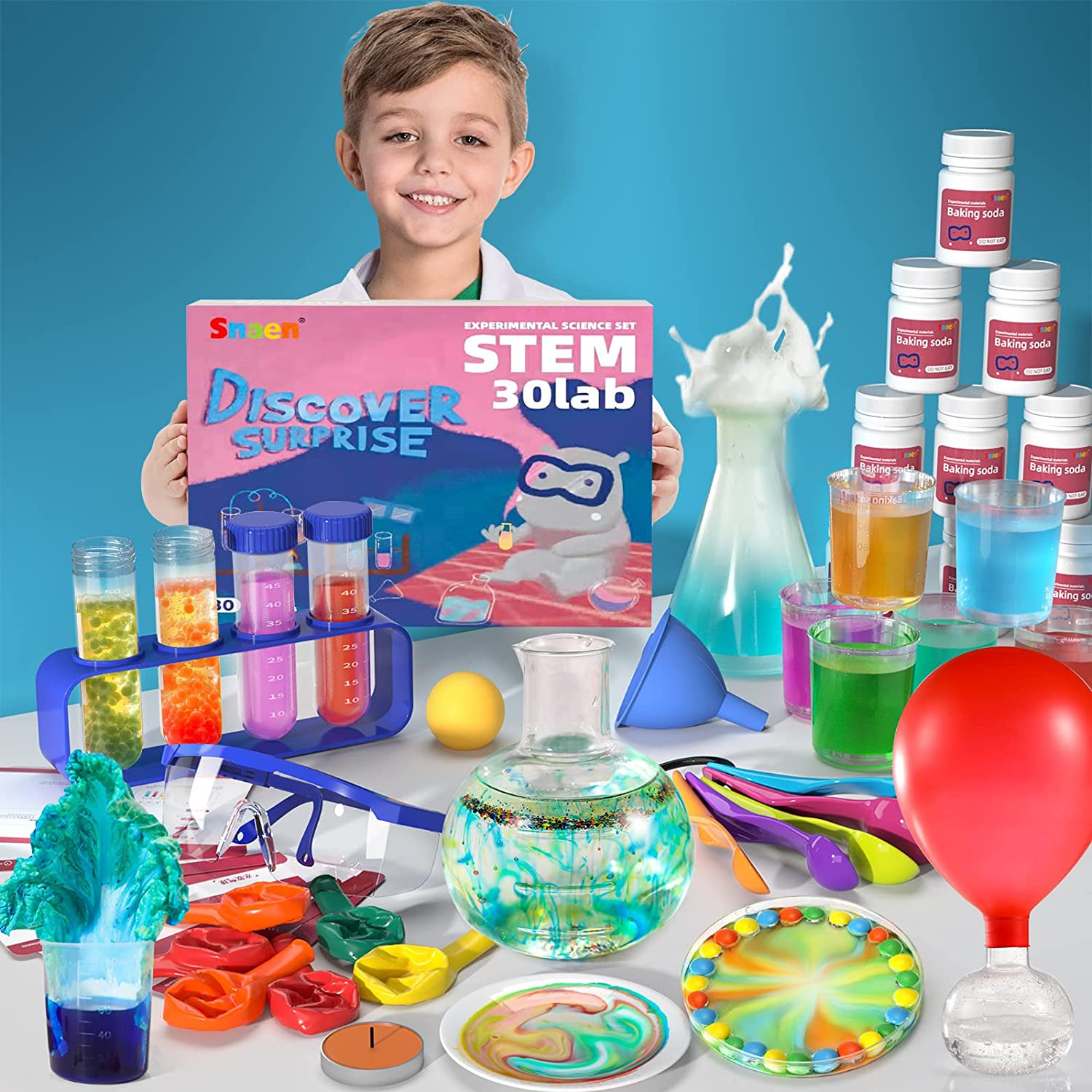 Science Kit with 30 Science Lab Experiments, Diy STEM Educational Learning Tool