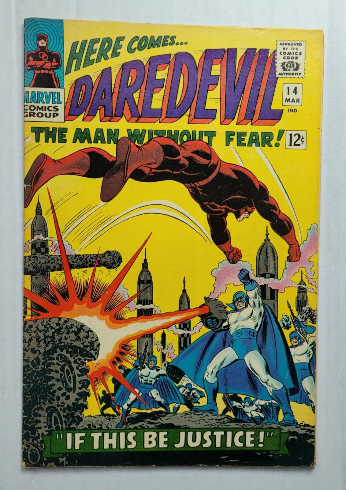 Daredevil #14 VF- 7.5 Ka-Zar and Plunderer Appearance Romita Art Marvel 1966