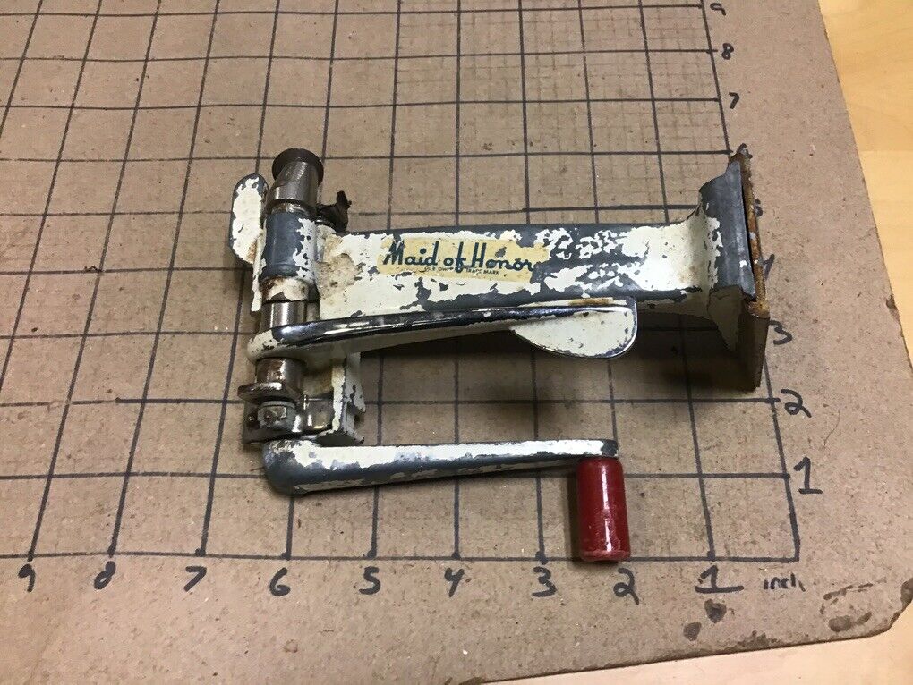 from vintage CAN OPENER collection: -MAID of HONOR trade mark - early example