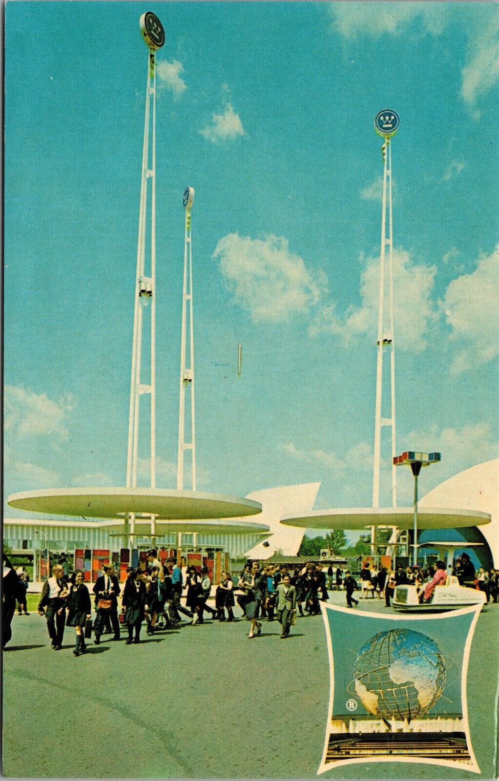 New York Worlds Fair 1964 Westinghouse Time Capsule Towers  P.UN. Chrome (N66)