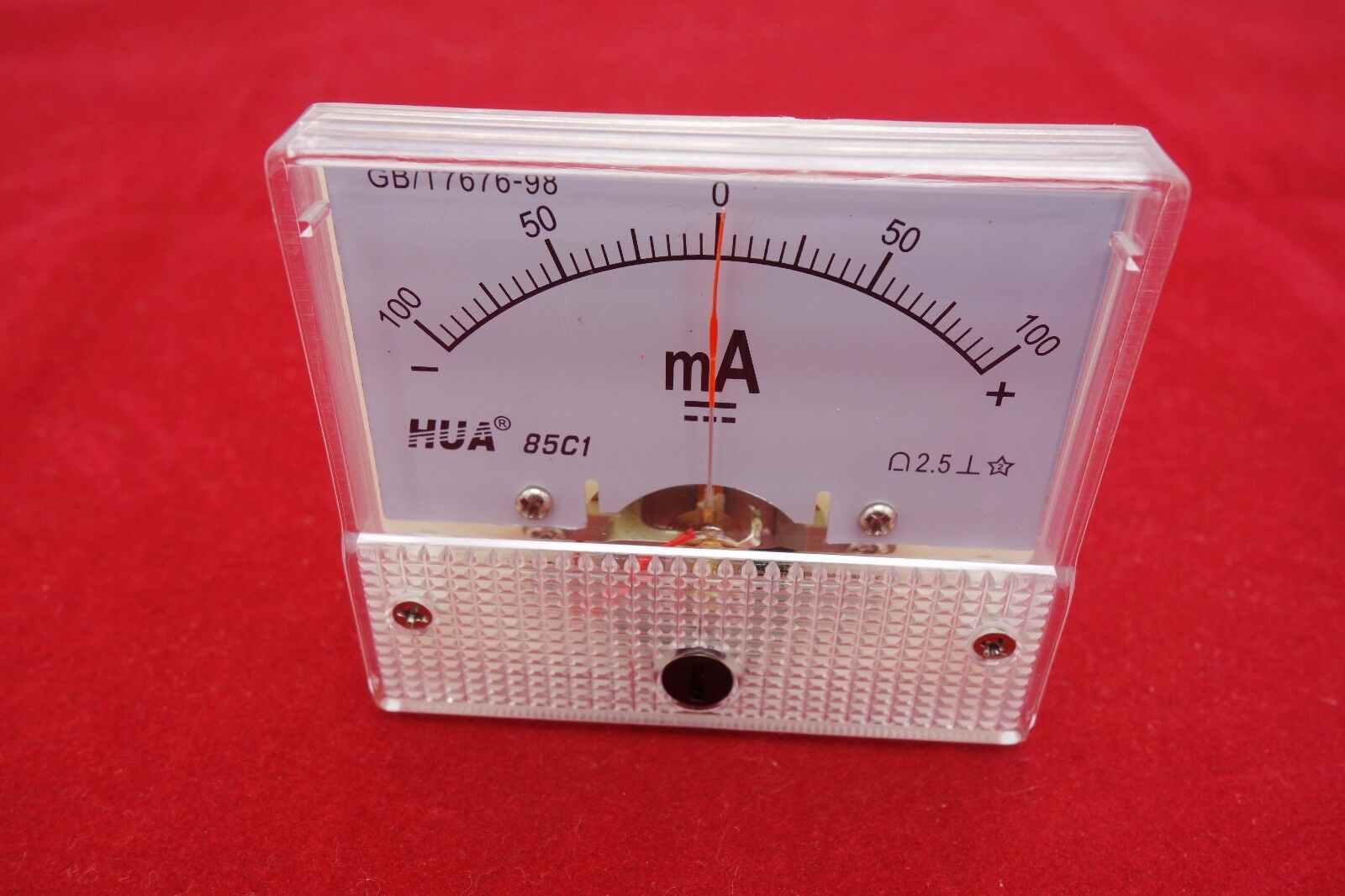 DC Minus Zero Plus -100mA-+100mA Analog 85C1 Analogue Ammeter AMP Panel meter