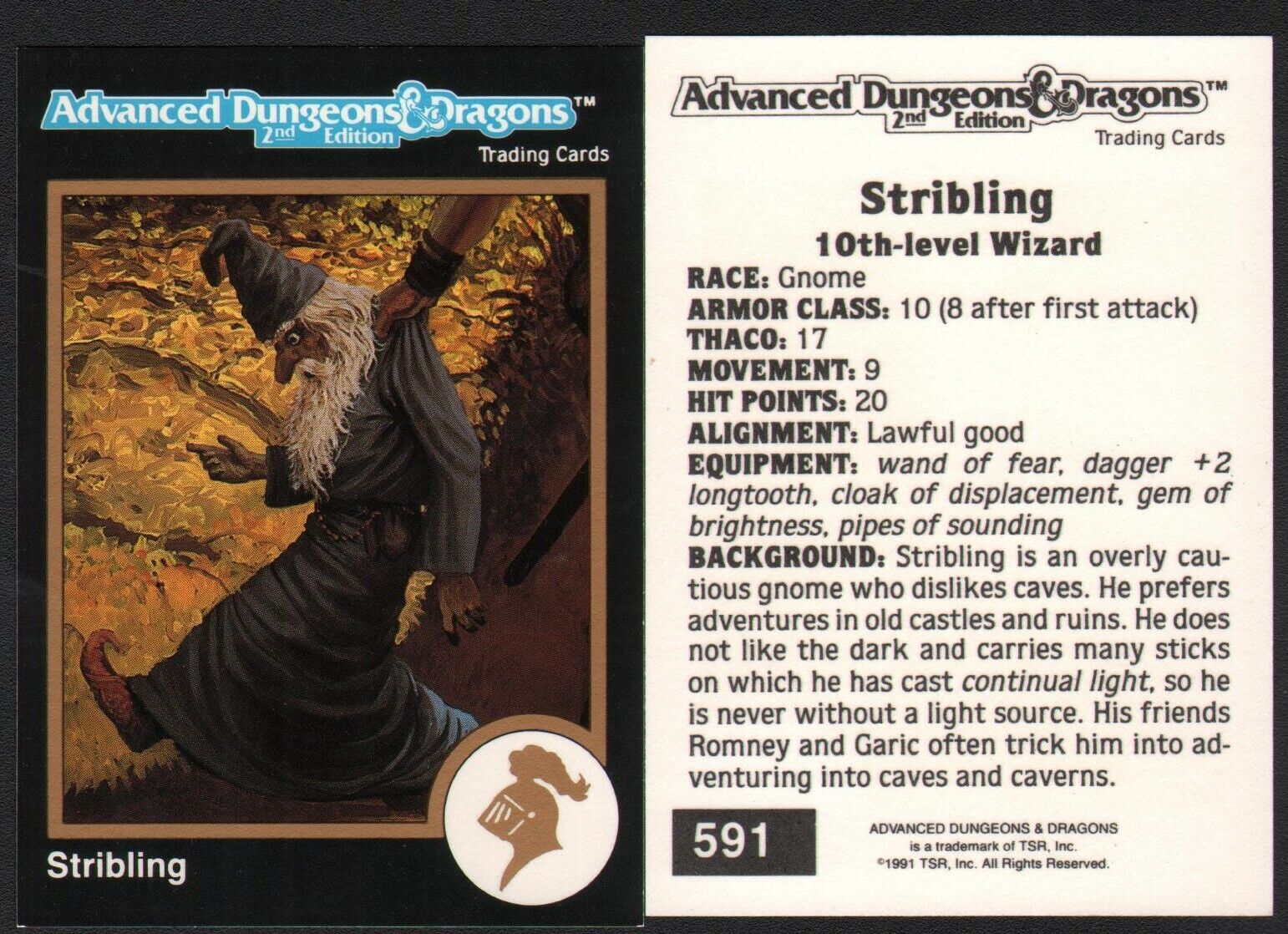 1991 TSR AD&D Gold Border RPG Card #591 Keith Parkinson Art Dungeons & Dragons