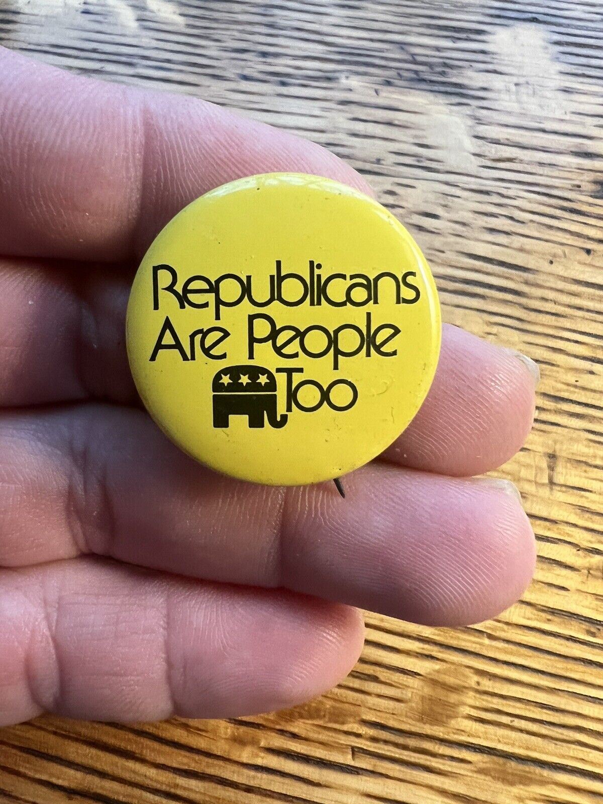 Vintage 1976 Republicans Are People Too Button