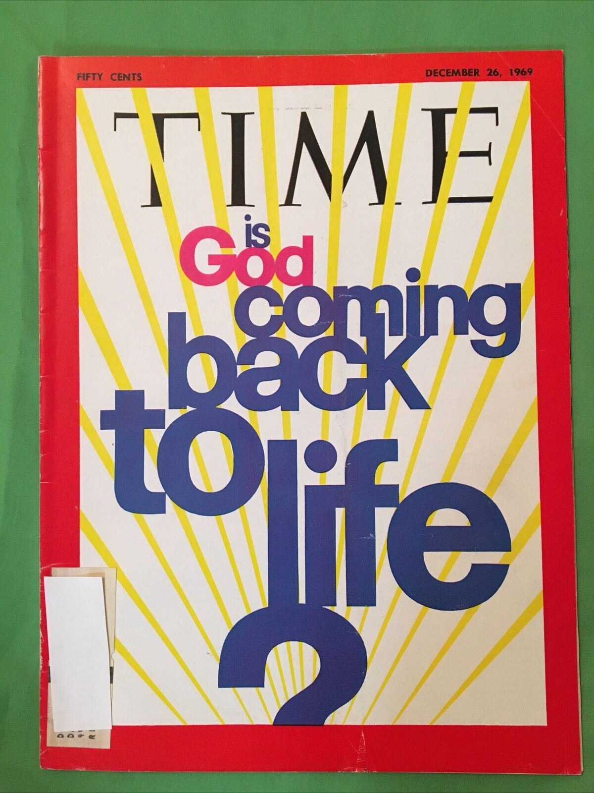 Time Magazine, December 26, 1969, New Ministry: Bringing God Back, the Nixons 