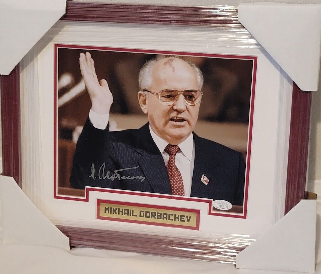 President Mikhail Gorbachev JSA COA SIGNED 8x10 AUTOGRAPHED Nobel Peace Prize