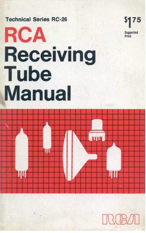 1968 Receiving Tube Technical Manual Fits RCA Series RC-26 - 1968
