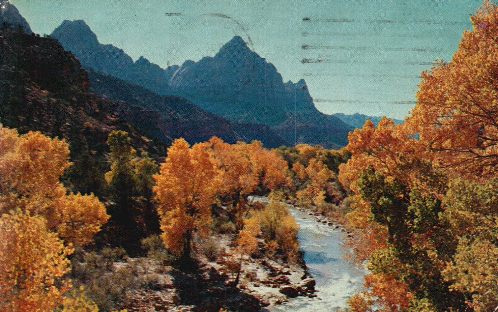 Postcard UT Zion Canyon National Park Utah 1961 Chrome Vintage PC e8649