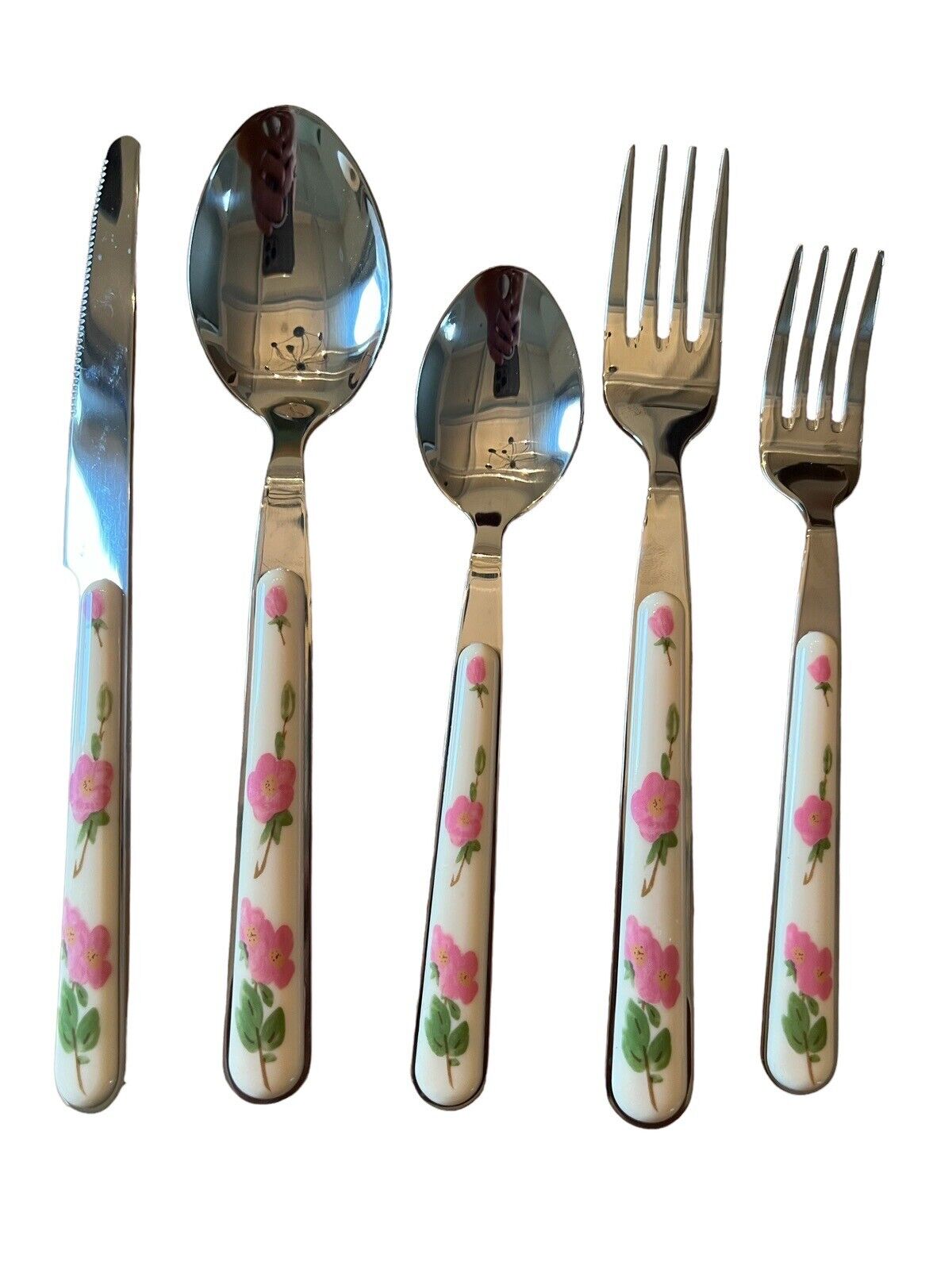 New Franciscan Desert Rose Flatware. 5-piece Place Settings Rare Never Used