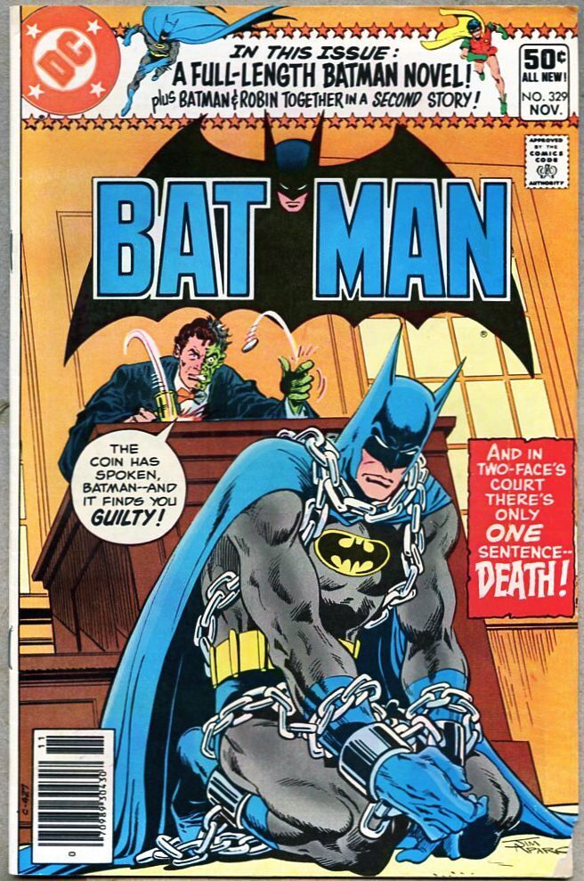 Batman #329-1980 vg 4.0 Two-Face Two Face Jim Aparo Rich Buckler