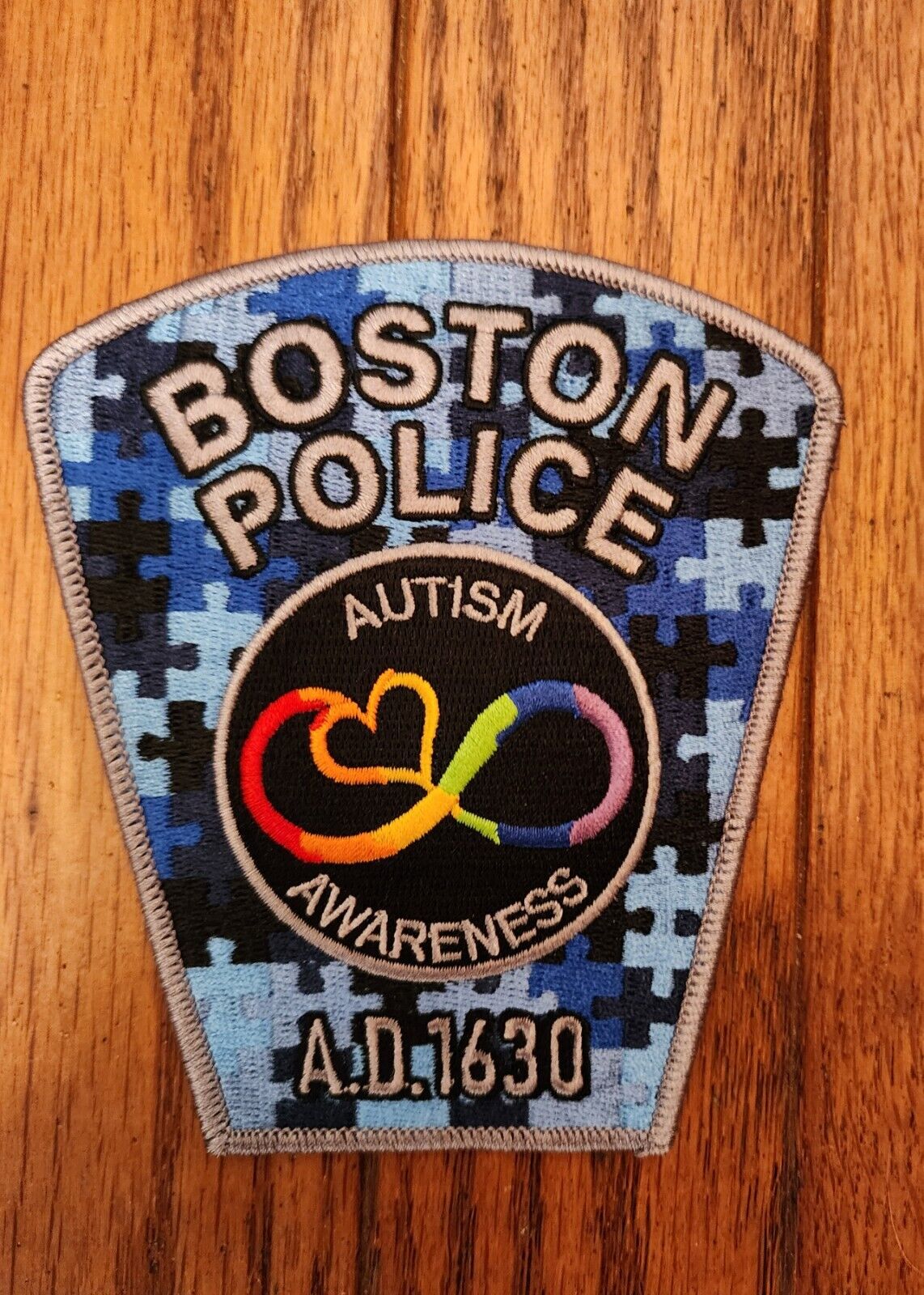 Boston Massachusetts Police Autism Awareness Patch