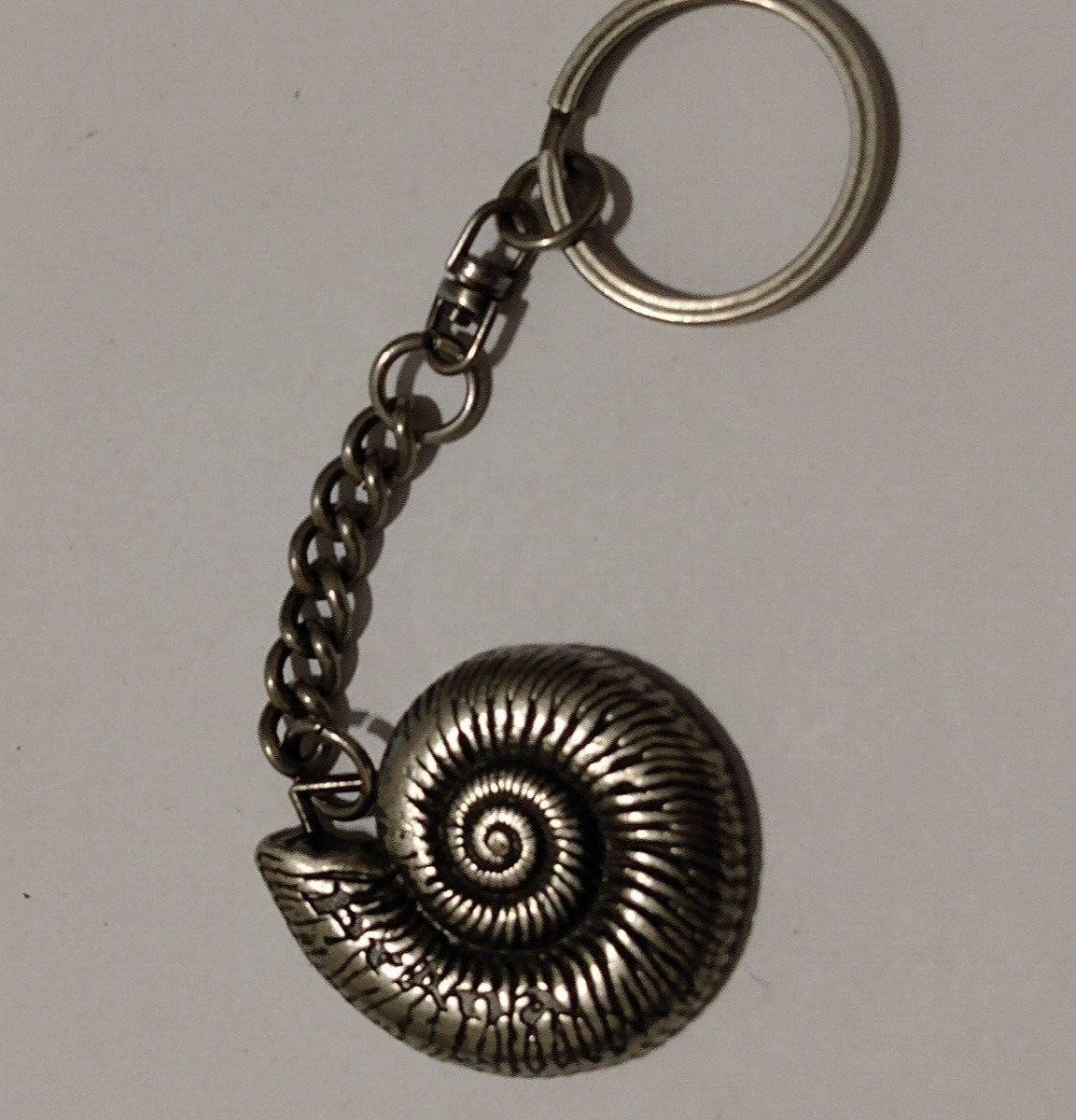 Prana Snail Spiral Shell Form Pendant Keychain Charm