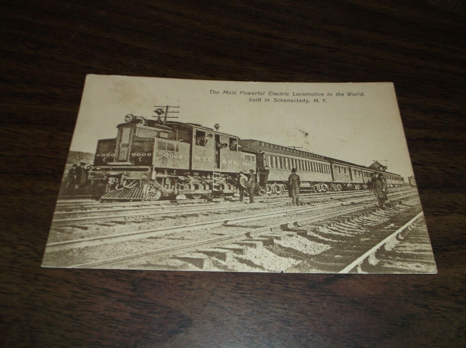 1909 NEW YORK CENTRAL NYC MOST POWERFUL ELECTRIC LOCOMOTIVE POST CARD 