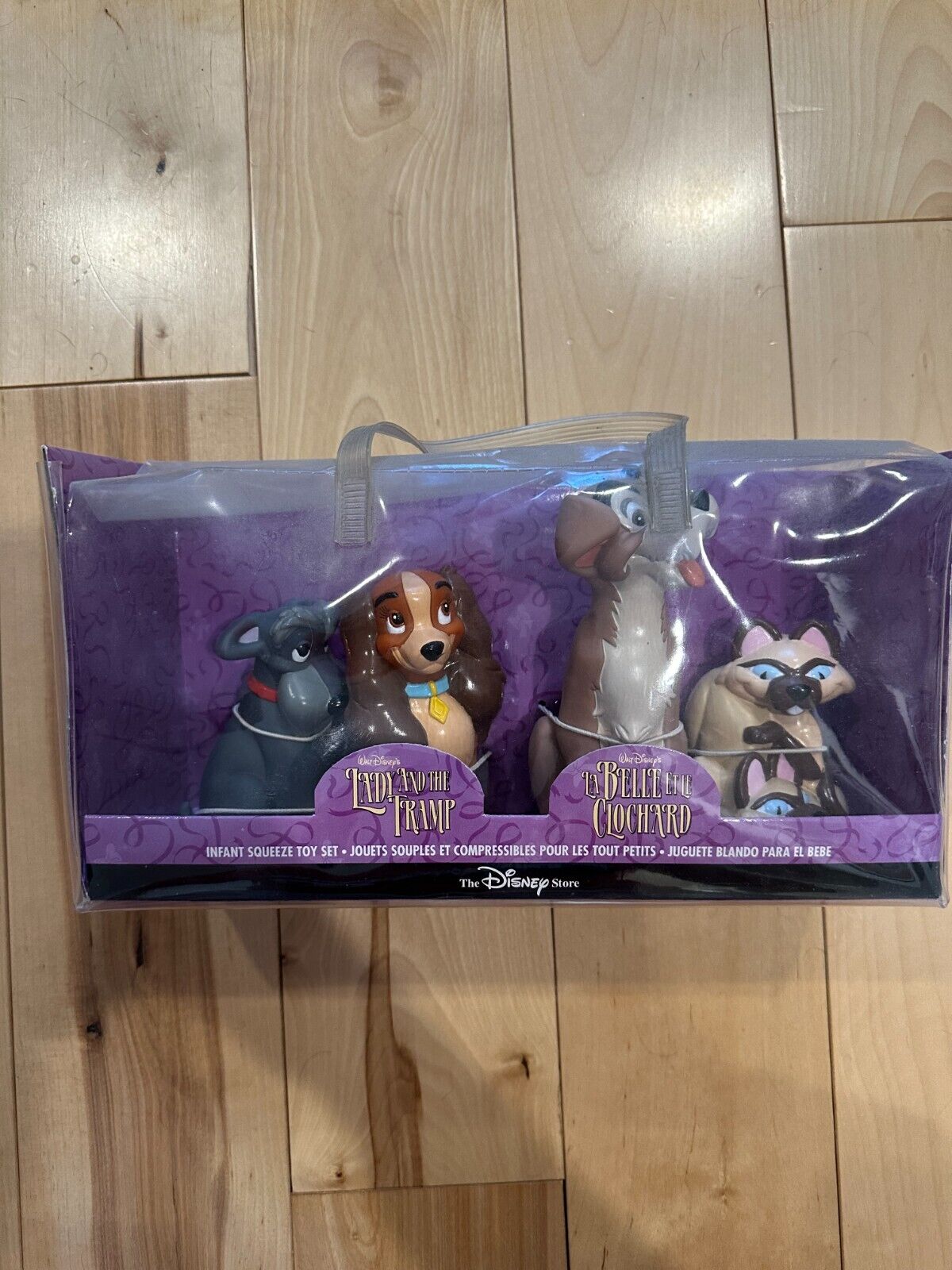 Disney Store Lady & The Tramp Squeeze Toy Set In Package Movie