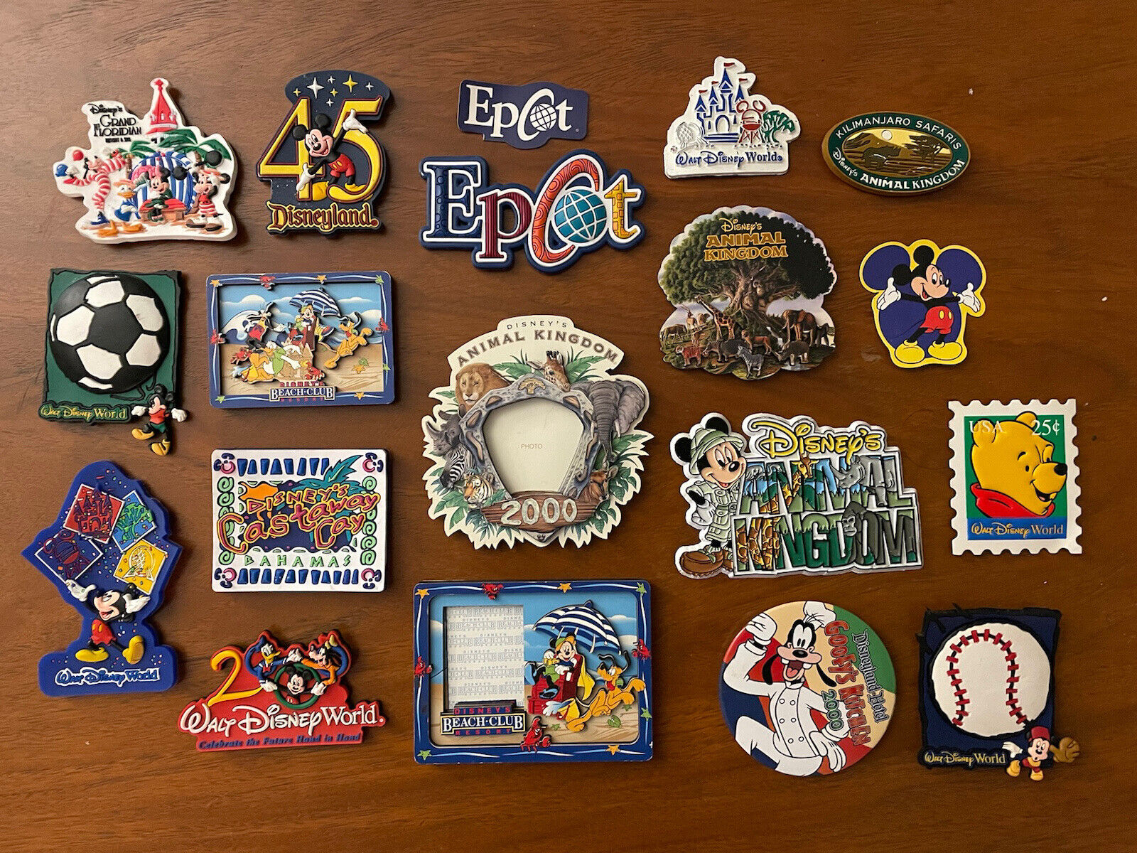 Lot 19 Vintage Disney Magnets Disneyland World Epcot Animal Kingdom Beach Club