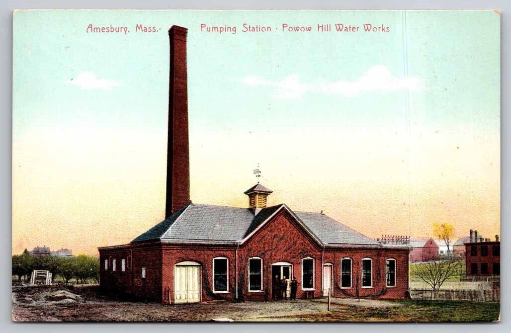 eStampsNet - Powow Hill Water Works Pumping Station Amesbury MA Postcard 