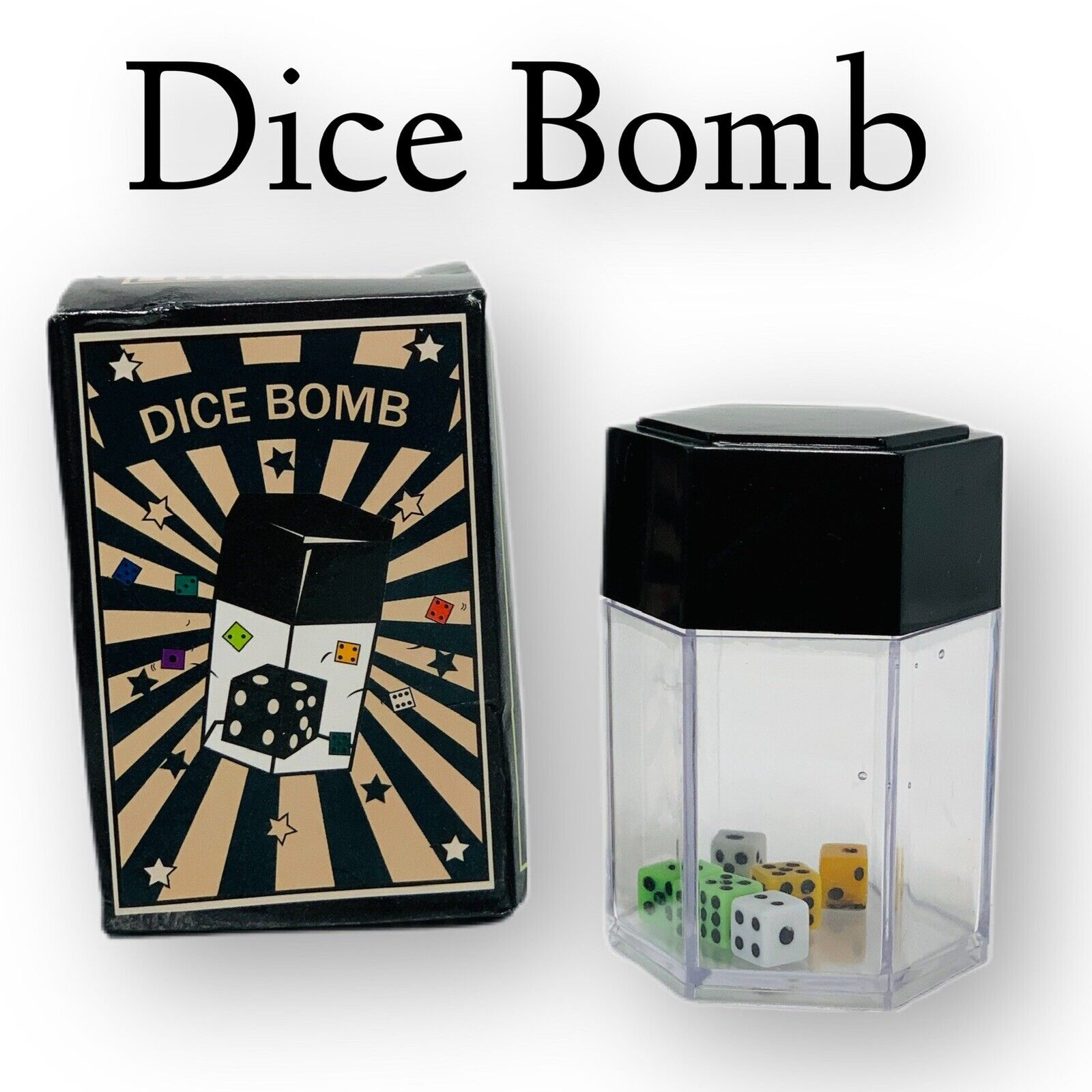Dice Bomb Explosion Crazy Cube Close Up Magic Trick Joke Prank Toy Street Bomb