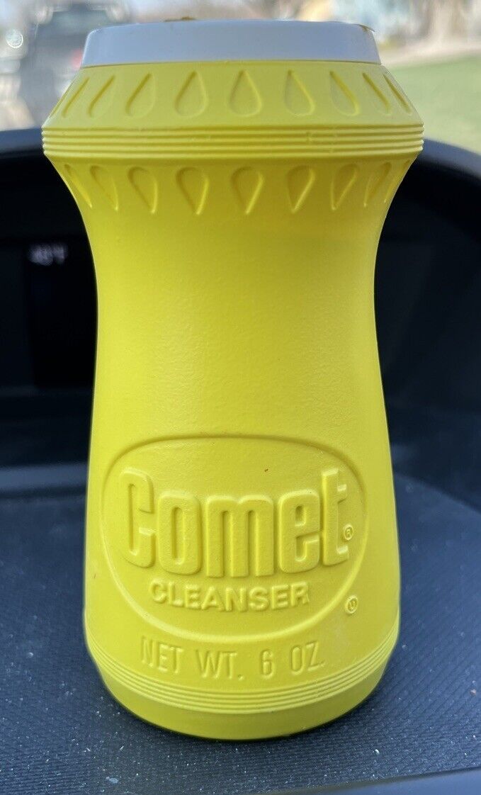 Vintage Comet Cleanser Bottle FULL Yellow Rare 6oz  New Old Stock #2