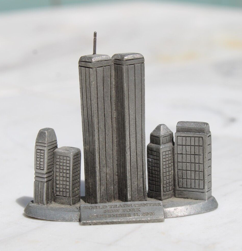 Miniature World Trade Center Pewter Figurine 9/11 New York