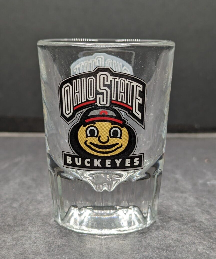 Ohio State University Buckeyes Brutus Buckeye Shot Glass USA Made