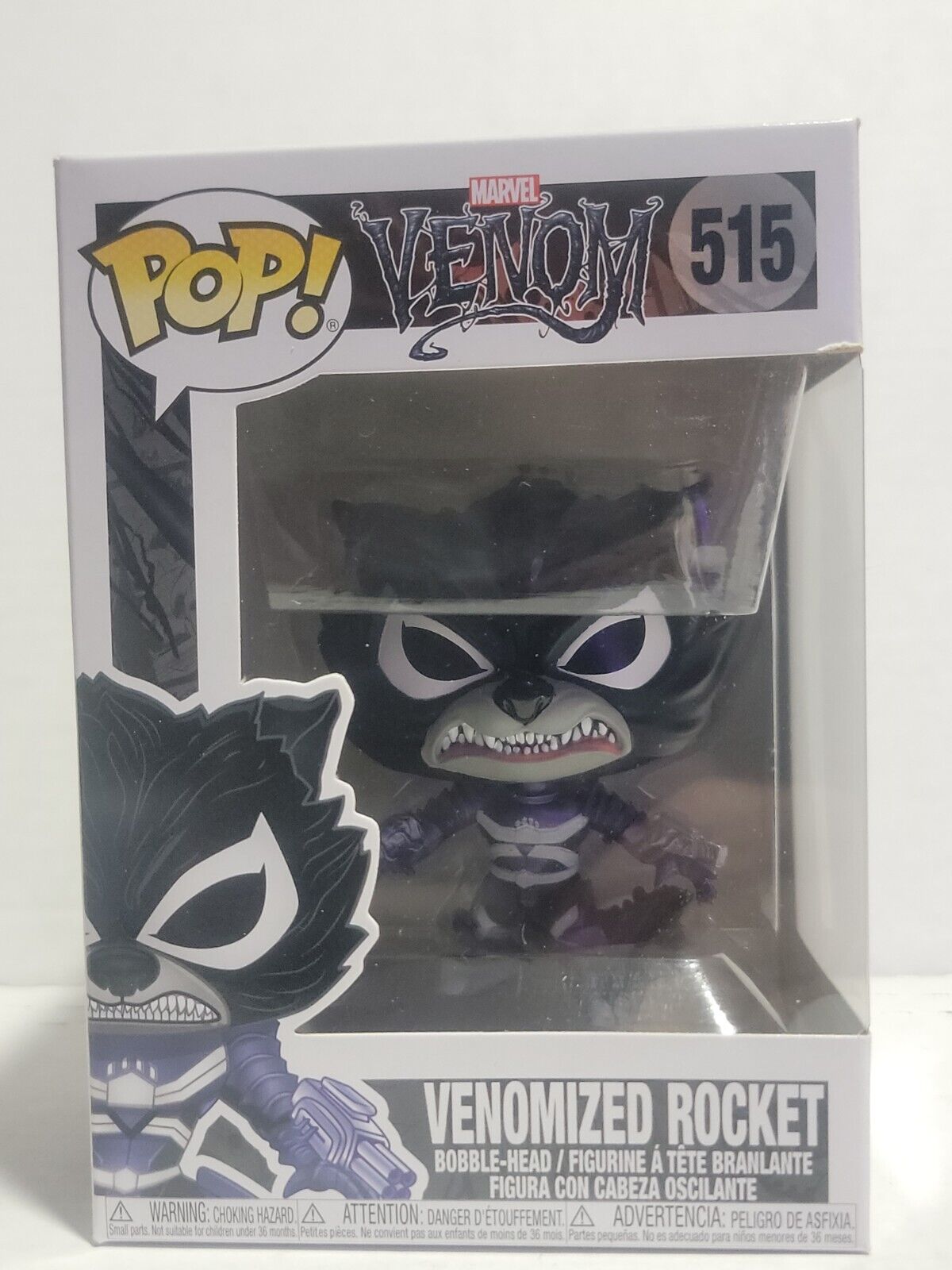 2019 Funko Pop Marvel Venom Venomized Rocket #515 Bobblehead Figure
