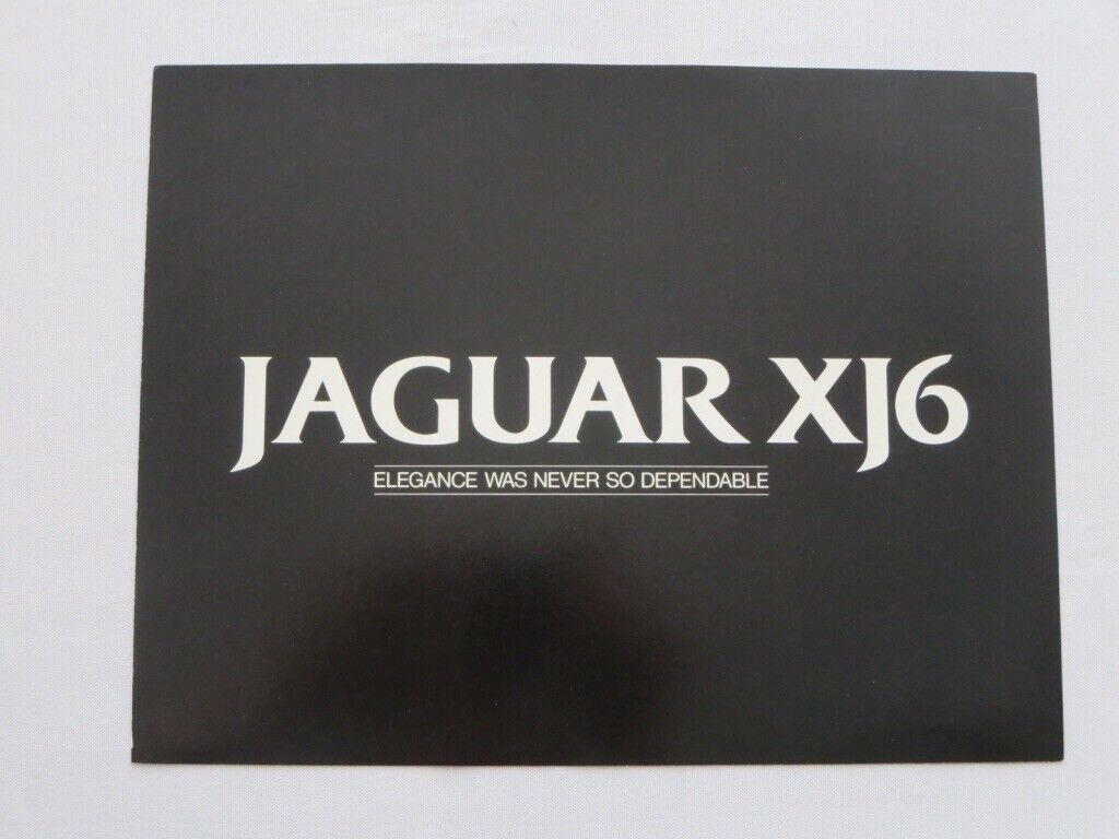 1982 Jaguar XJ6 Sales Brochure Catalog Advertising 
