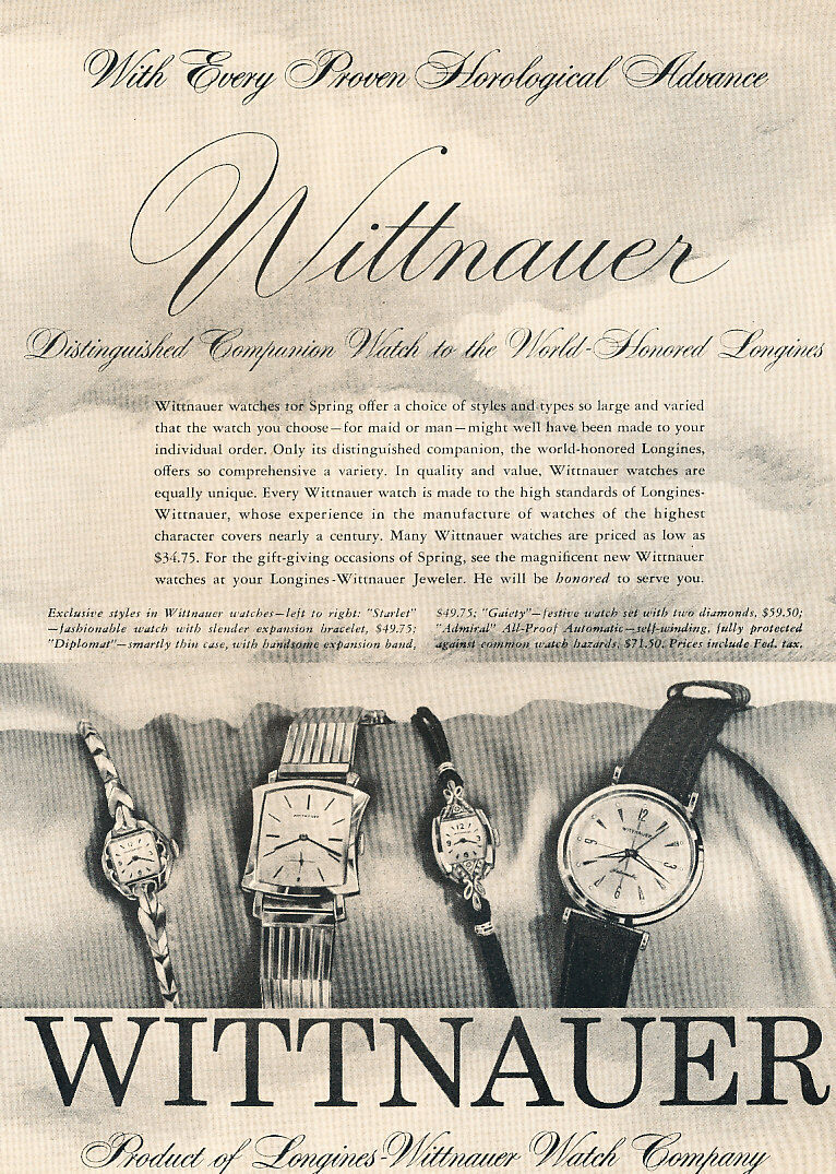 1957 Wittnauer Watch COmpany - Vintage Advertisement Print Ad J481