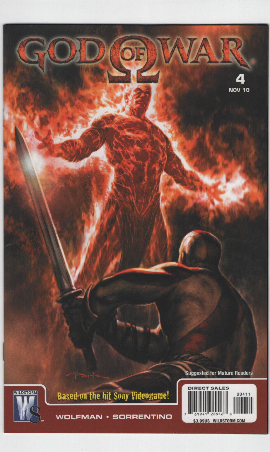 GOD OF WAR #4 Origin of Kratos Sony Playstation Wildstorm Comic 2010