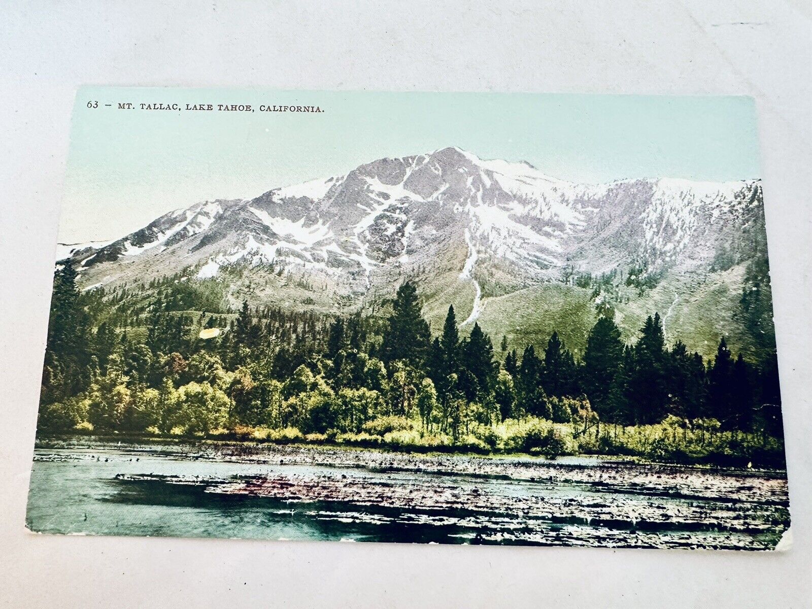 Postcard MT TALLAC LAKE TAHOE, CALIFORNIA EDWARD H MITCHELL #306