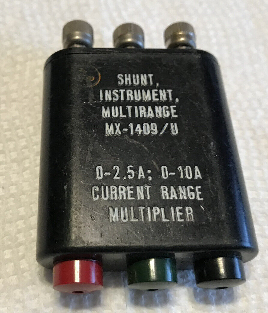 Vtg Shunt Instrument Multirange MX-1409/U, Elect Current Multifier 0-2.5A  0-10A