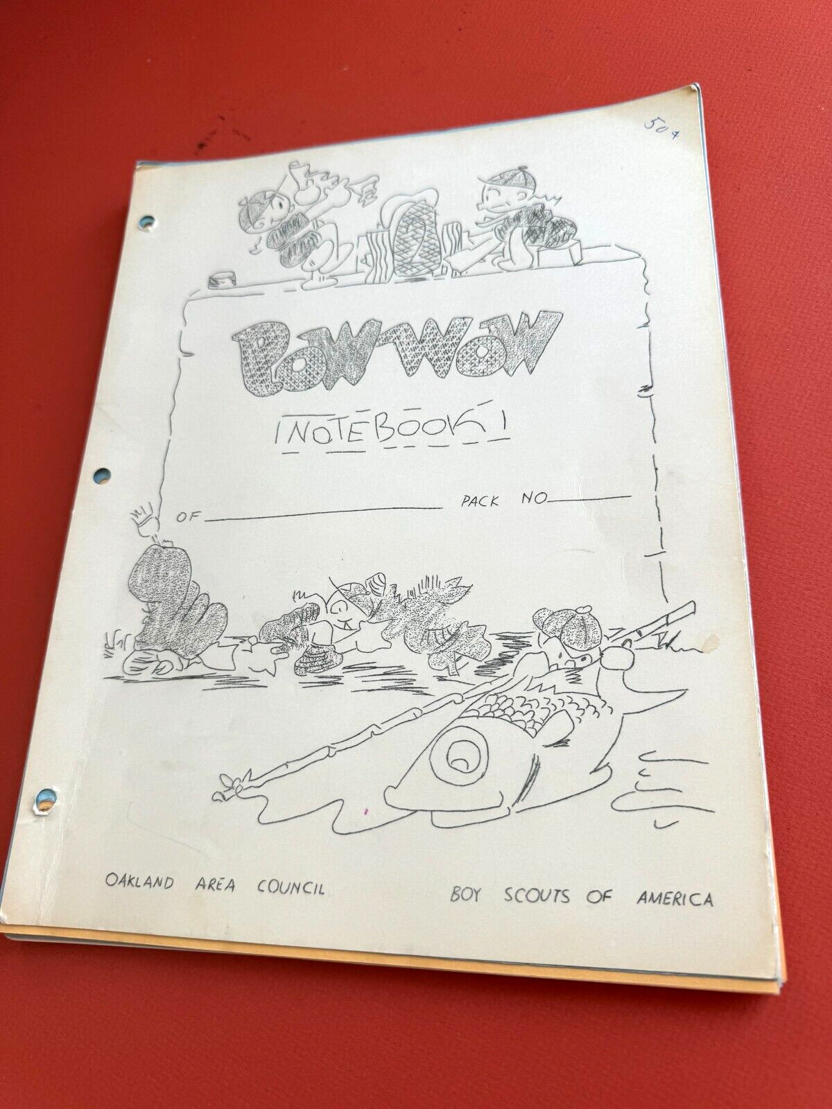 Vintage Cub Scout Pow Wow Notebook 1960 Oakland Area Council SF Bay Area