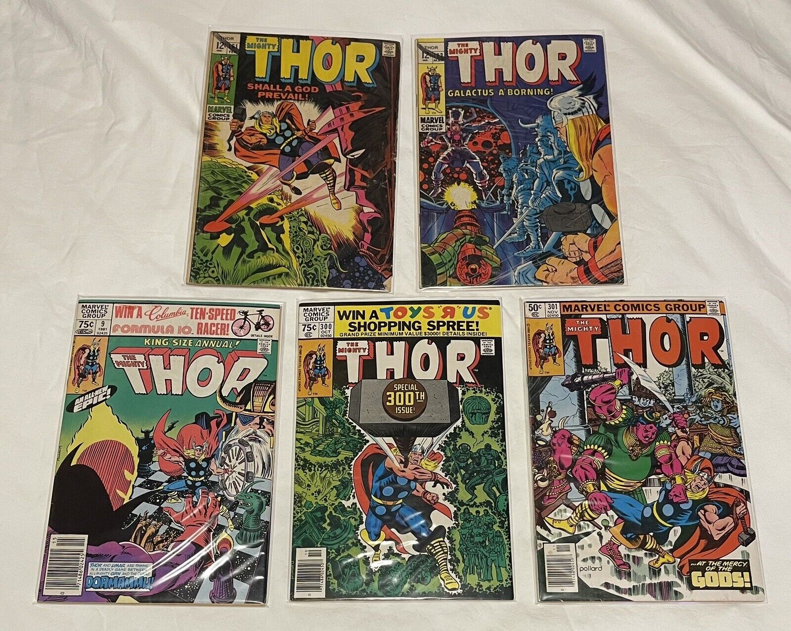 5 Vintage Thor Comics