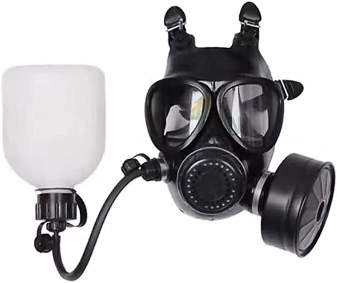 KYNG Israeli Face Respirator CBRN GAS Mask w/NBC Sealed 40mm FILTER BOTTLE/HOSE