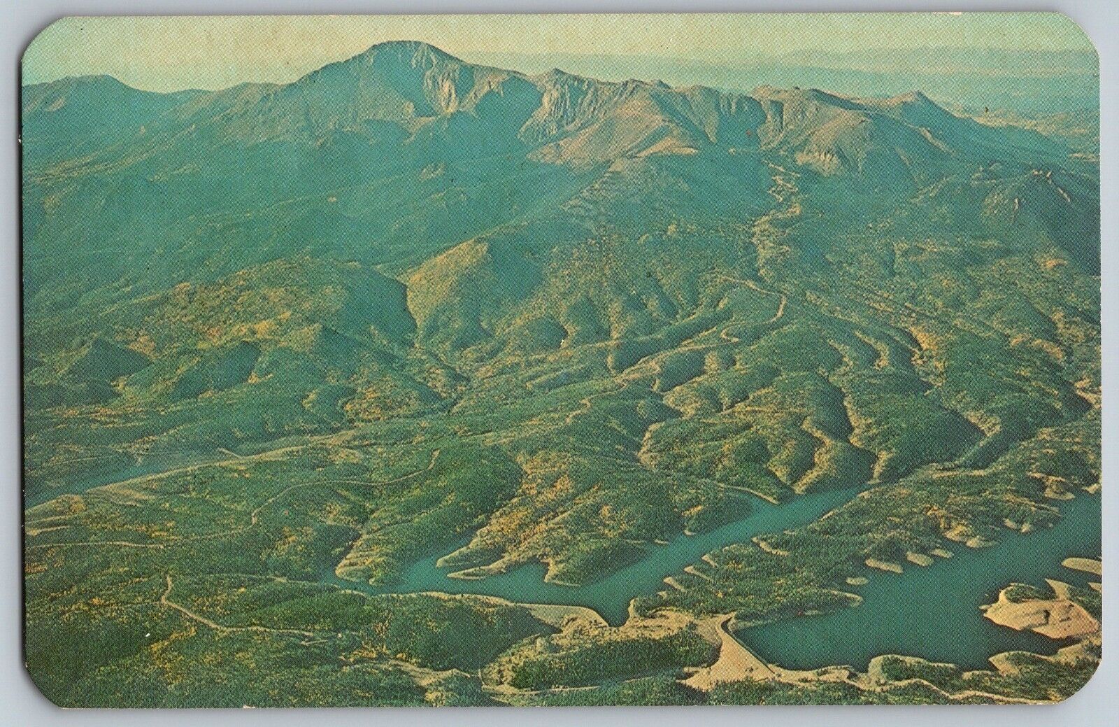 Colorado CO - Aerial View of Pikes Peak - Water Supply - Vintage Postcard